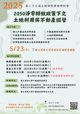 2050淨零排放政策下之土地利用與不動產經營圖片